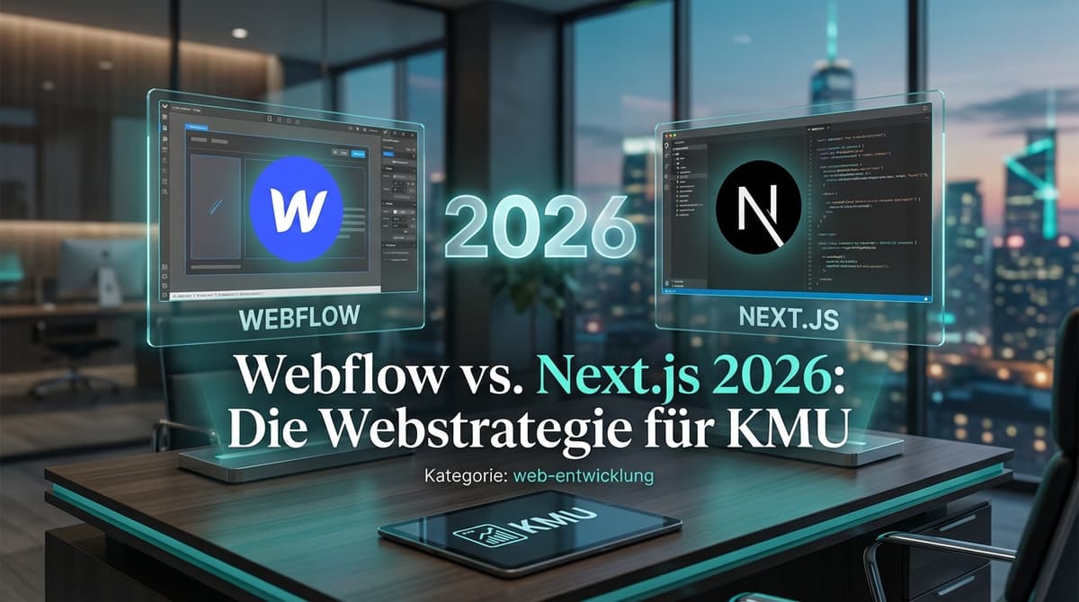 Webflow vs. Next.js 2026: Die Webstrategie für KMU
